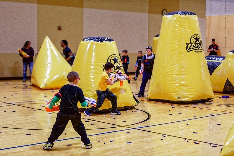 Indoor Outdoor Nerf battles 